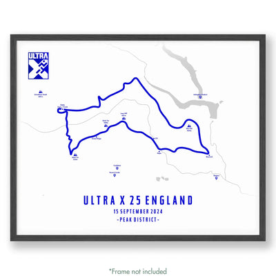 Ultra X England 12’’ X 16’’ / 25Km | 2024 Poster