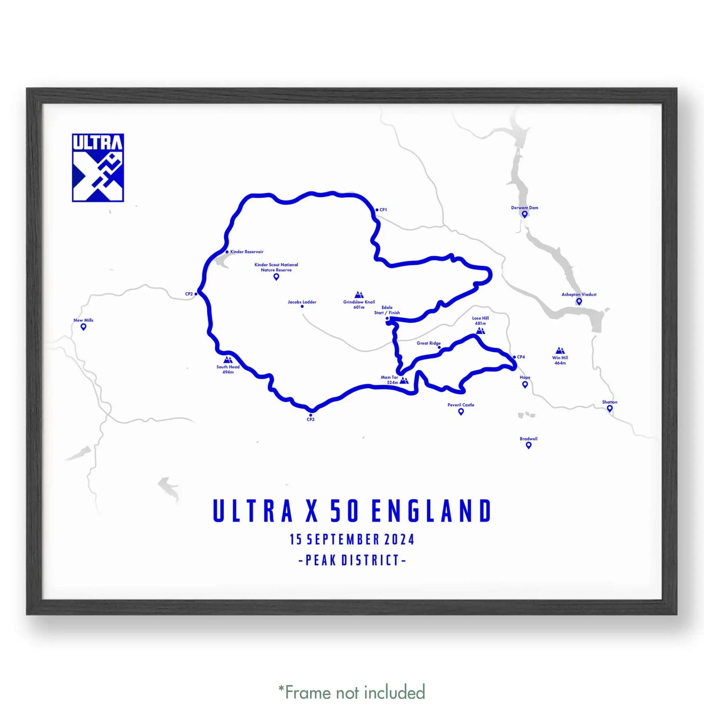 Ultra X England 12’’ X 16’’ / 50Km | 2024 Poster