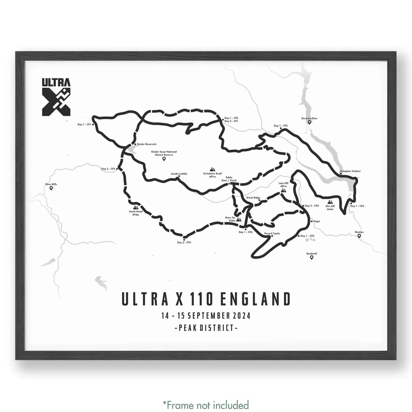 Trail Poster of Ultra X - England 110 - White