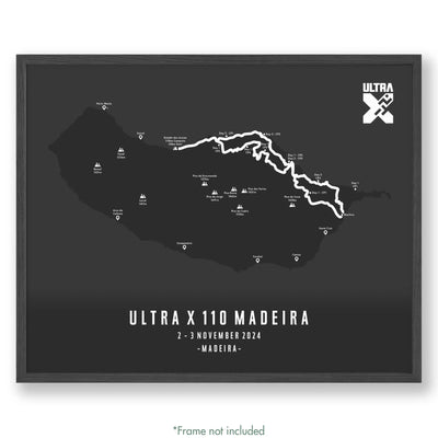 Trail Poster of Ultra X - Madeira 110 - Grey