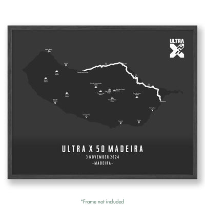 Ultra X Madeira 12’’ X 16’’ / Grey 50Km | 2024 Poster