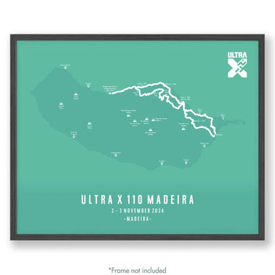 Trail Poster of Ultra X - Madeira 110 - Teal