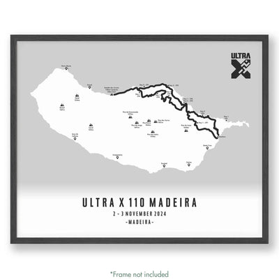 Trail Poster of Ultra X - Madeira 110 - White