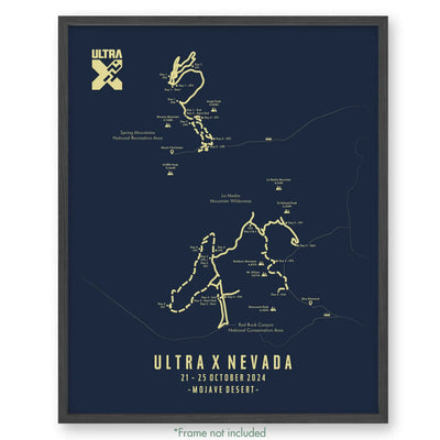 Trail Poster of Ultra X - Nevada - Blue