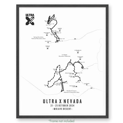 Trail Poster of Ultra X - Nevada - White