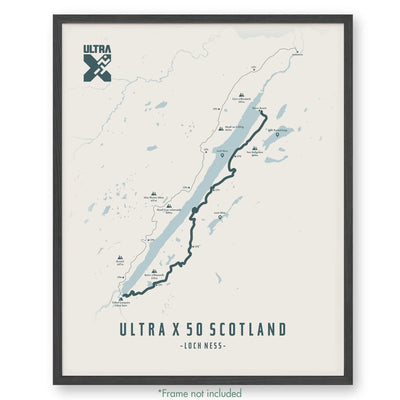 Ultra X Scotland 12’’ X 16’’ / Beige 50Km | 2023 Poster