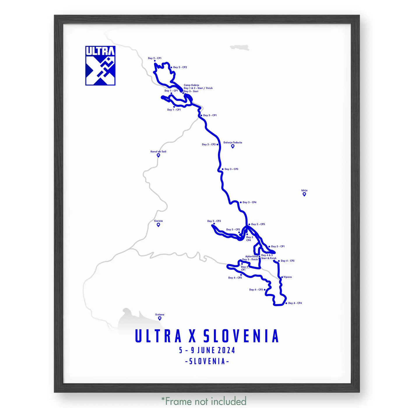 Trail Poster of Ultra X - Slovenia 220 - Ultra X