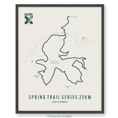 Ultra X Spring Trail Series 12’’ X 16’’ / Beige 25Km | 2023 Poster