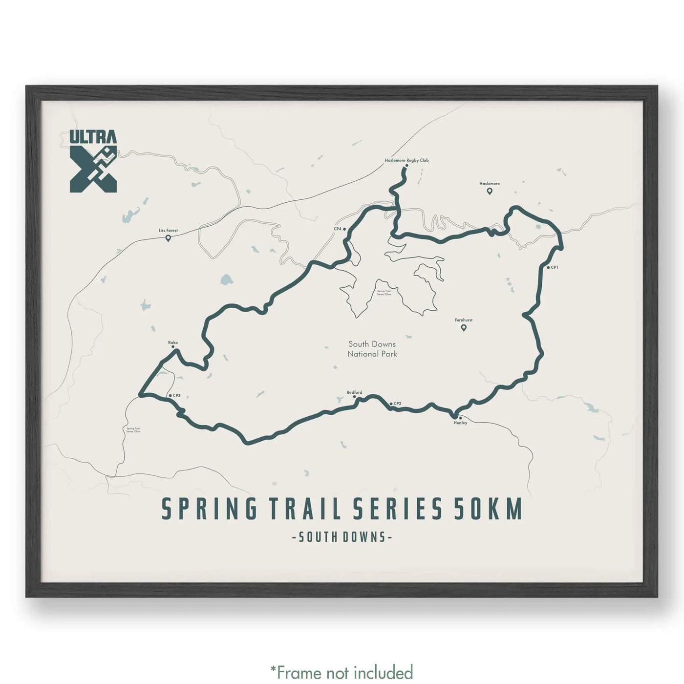 Ultra X Spring Trail Series 12’’ X 16’’ / Beige 50Km | 2023 Poster