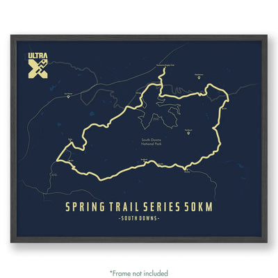 Ultra X Spring Trail Series 12’’ X 16’’ / Blue 50Km | 2023 Poster