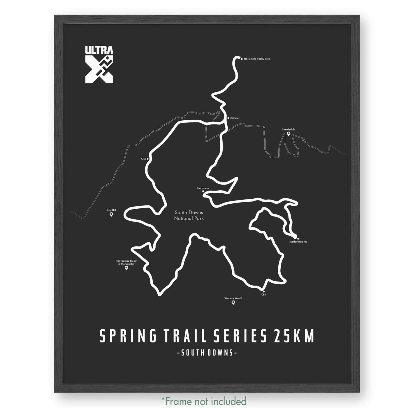 Ultra X Spring Trail Series 12’’ X 16’’ / Grey 25Km | 2023 Poster