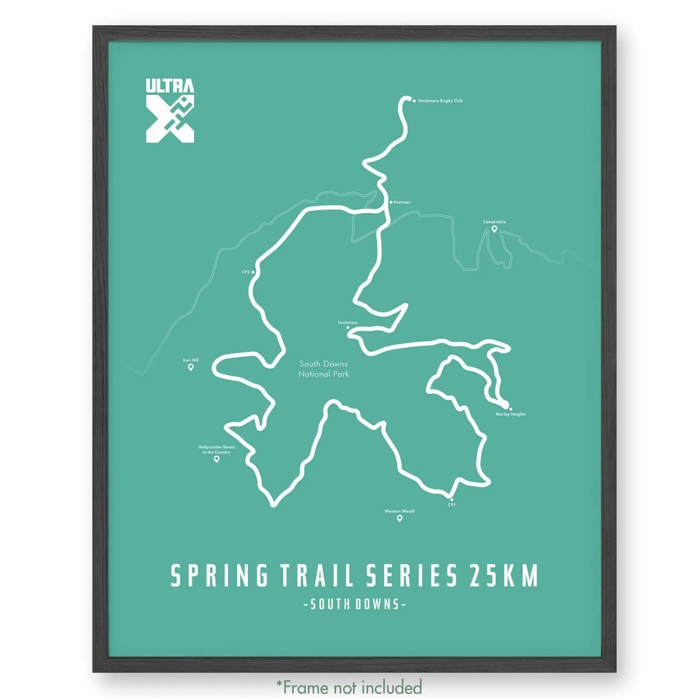 Ultra X Spring Trail Series 12’’ X 16’’ / Teal 25Km | 2023 Poster