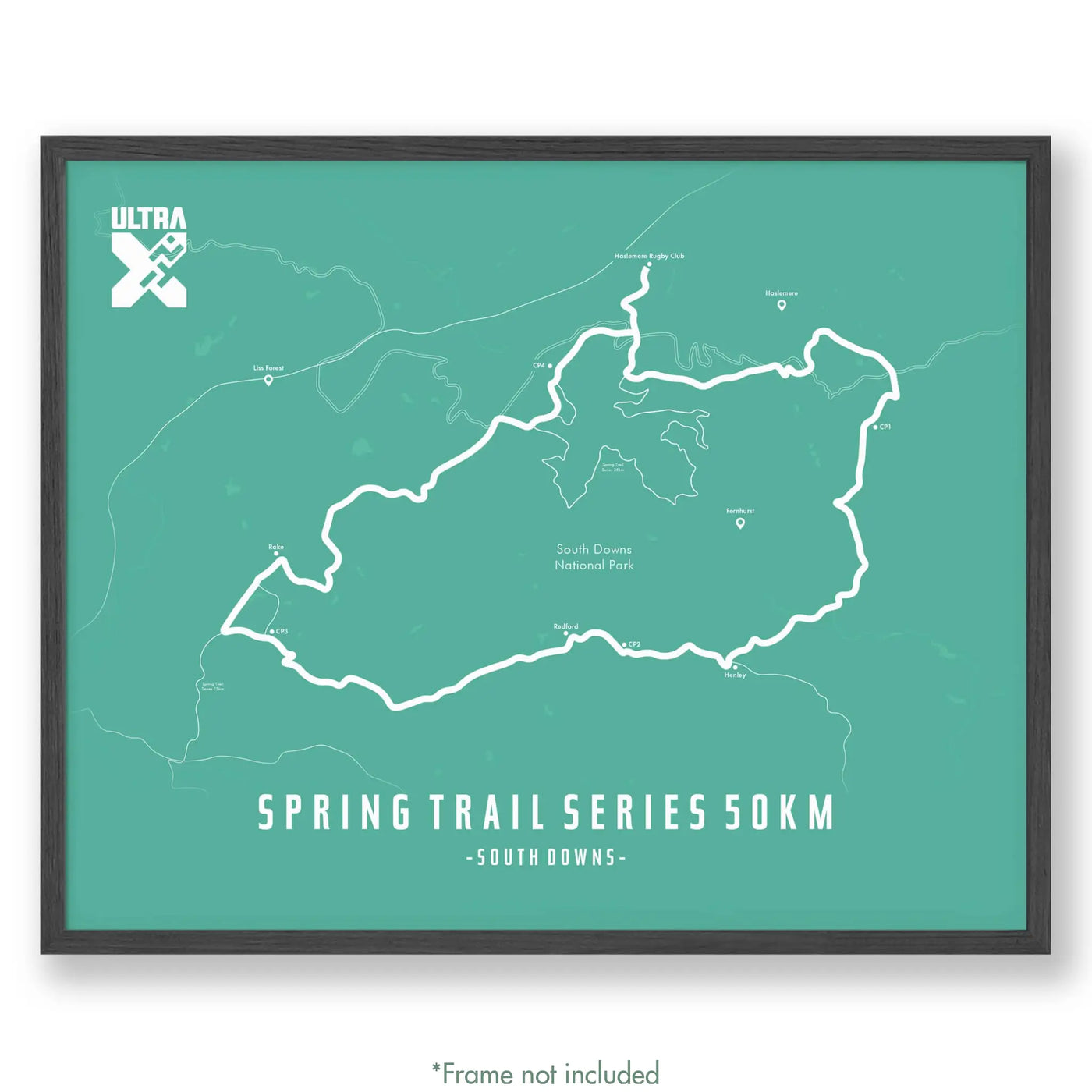 Ultra X Spring Trail Series 12’’ X 16’’ / Teal 50Km | 2023 Poster