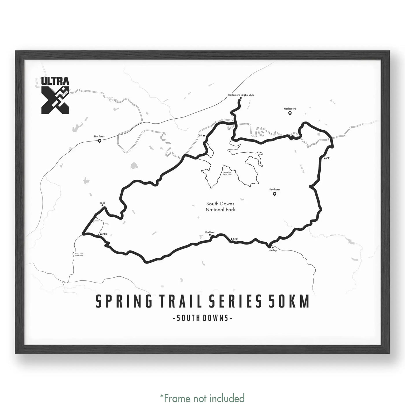 Ultra X Spring Trail Series 12’’ X 16’’ / White 50Km | 2023 Poster