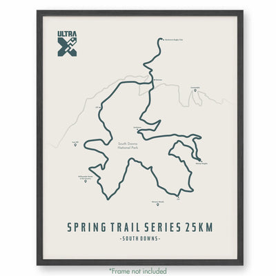 Trail Poster of Ultra X Spring Trail Series 25km - Beige