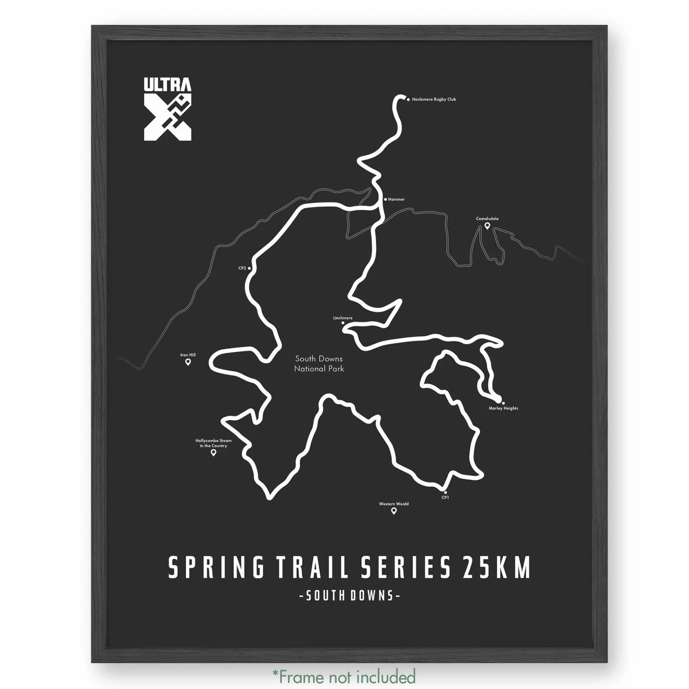 Trail Poster of Ultra X Spring Trail Series 25km - Grey