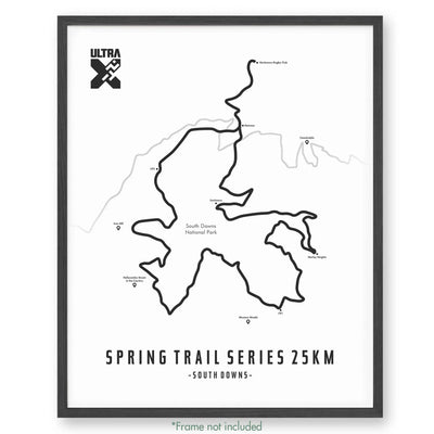 Trail Poster of Ultra X Spring Trail Series 25km - White