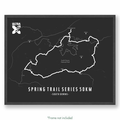 Trail Poster of Ultra X Spring Trail Series 50km - Grey