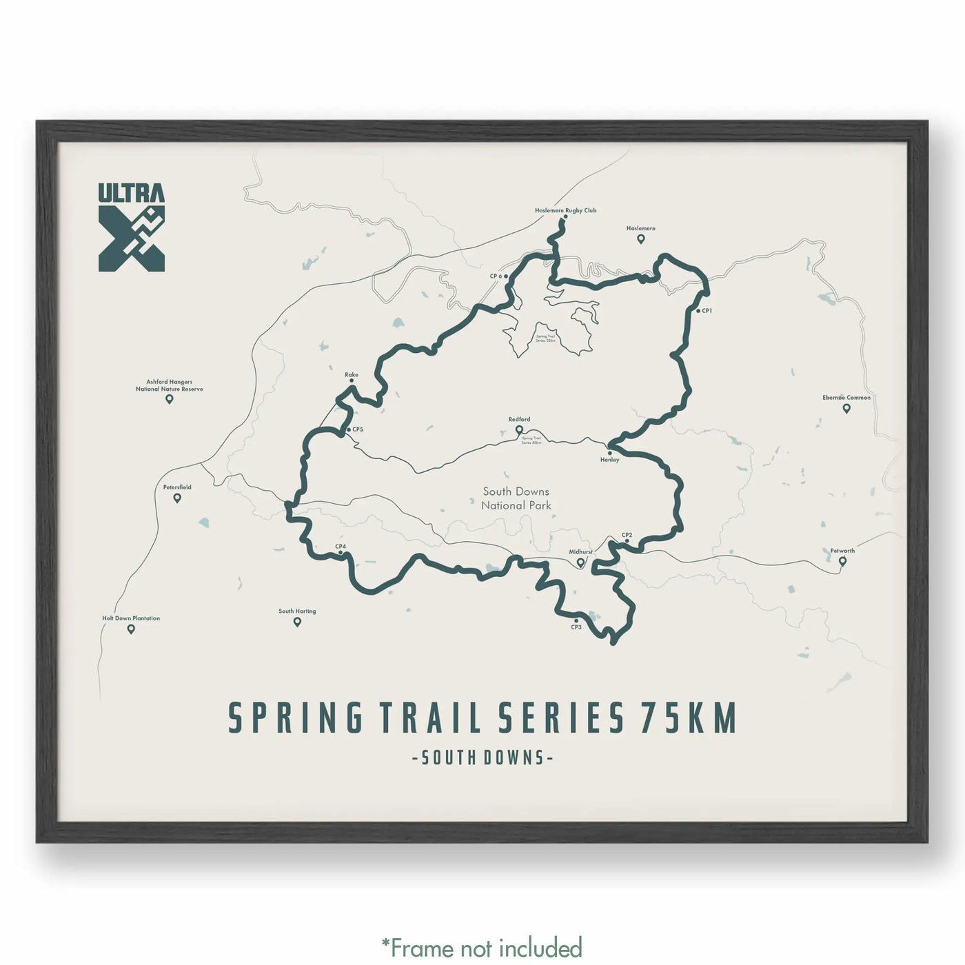 Trail Poster of Ultra X Spring Trail Series 75km - Beige