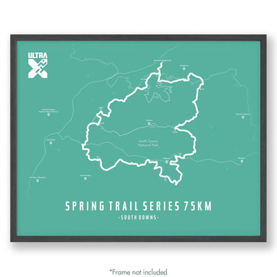 Trail Poster of Ultra X Spring Trail Series 75km - Teal
