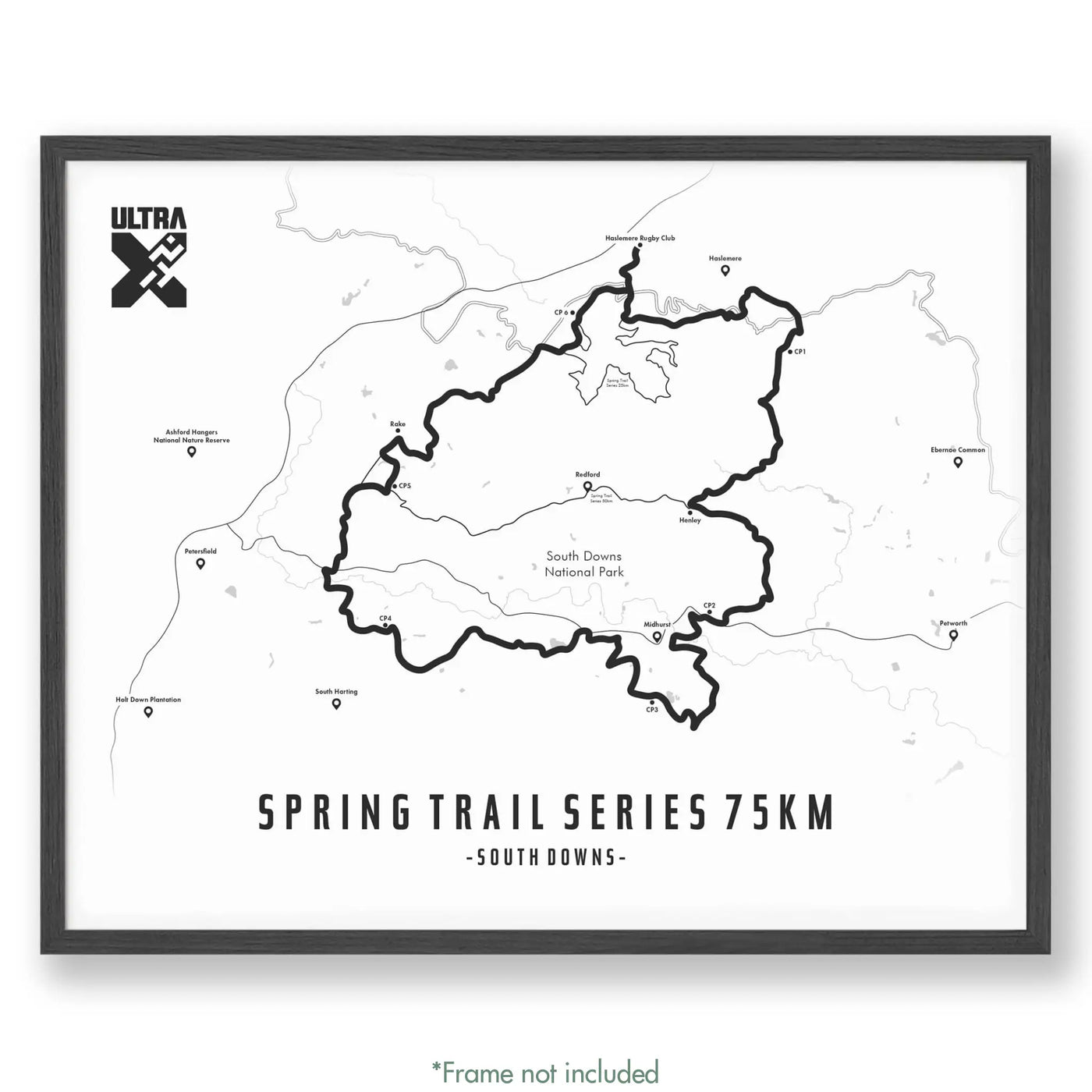 Trail Poster of Ultra X Spring Trail Series 75km - White