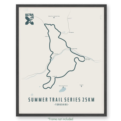 Ultra X Summer Trail Series 12’’ X 16’’ / Beige 25Km | 2023 Poster