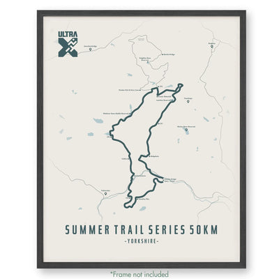 Ultra X Summer Trail Series 12’’ X 16’’ / Beige 50Km | 2023 Poster