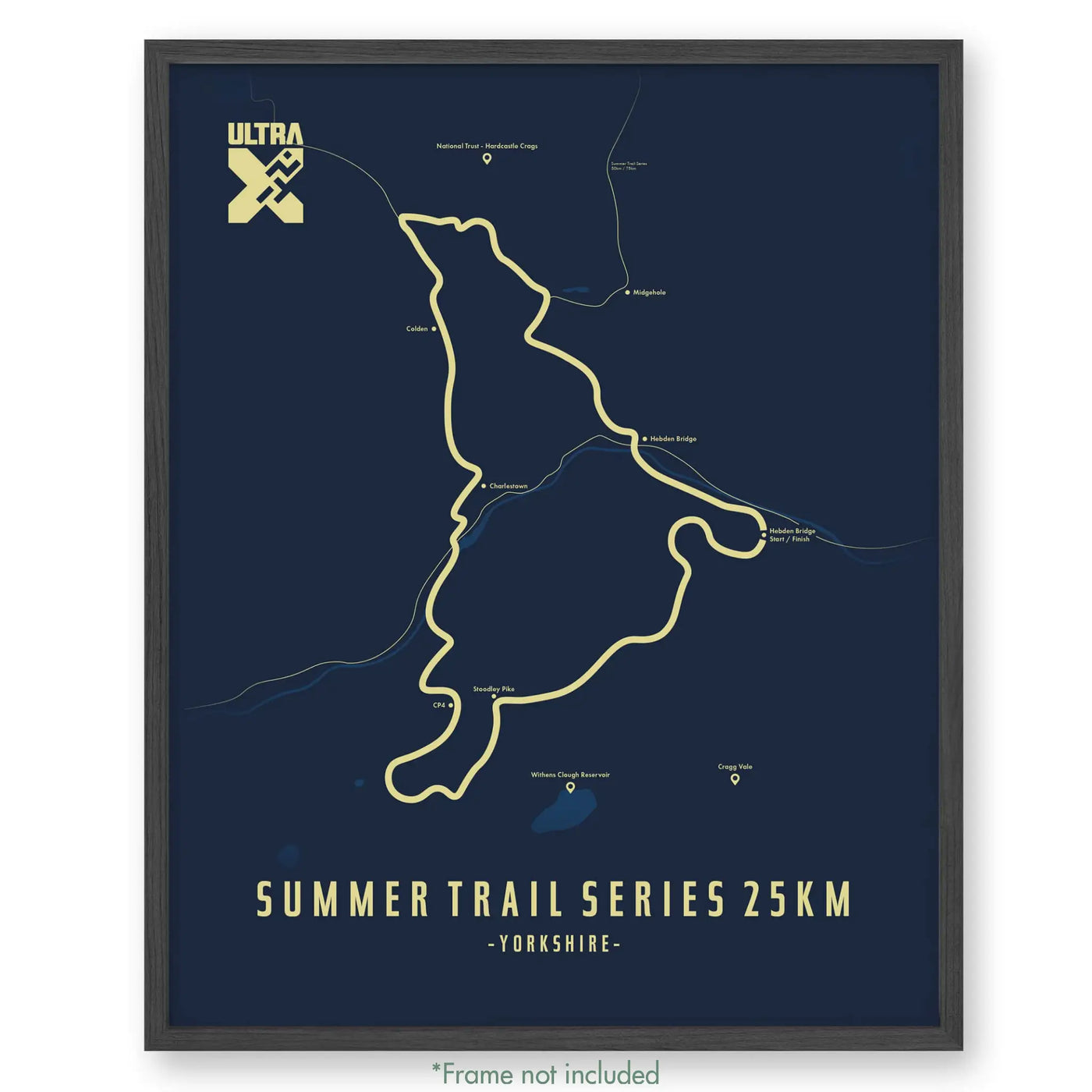 Ultra X Summer Trail Series 12’’ X 16’’ / Blue 25Km | 2023 Poster