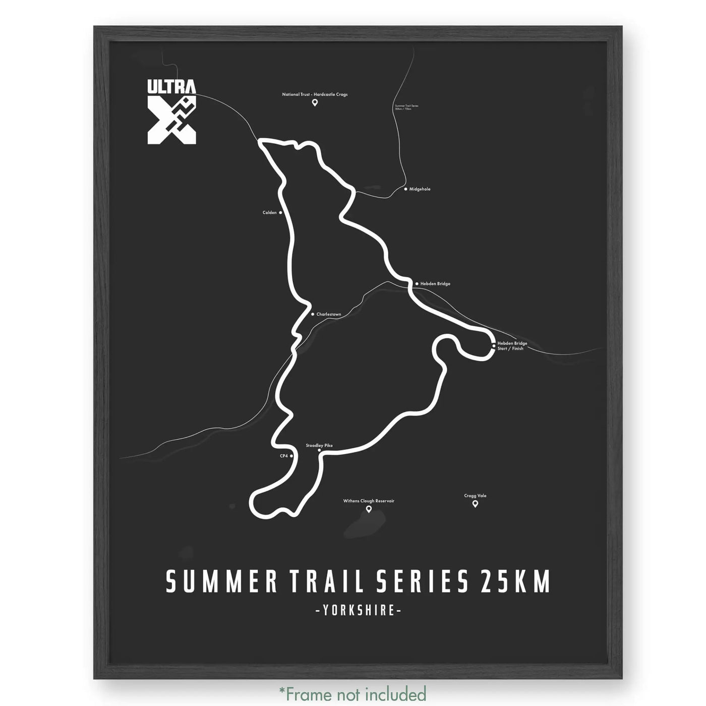 Ultra X Summer Trail Series 12’’ X 16’’ / Grey 25Km | 2023 Poster