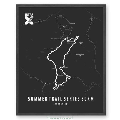 Ultra X Summer Trail Series 12’’ X 16’’ / Grey 50Km | 2023 Poster