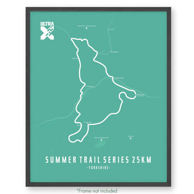 Ultra X Summer Trail Series 12’’ X 16’’ / Teal 25Km | 2023 Poster