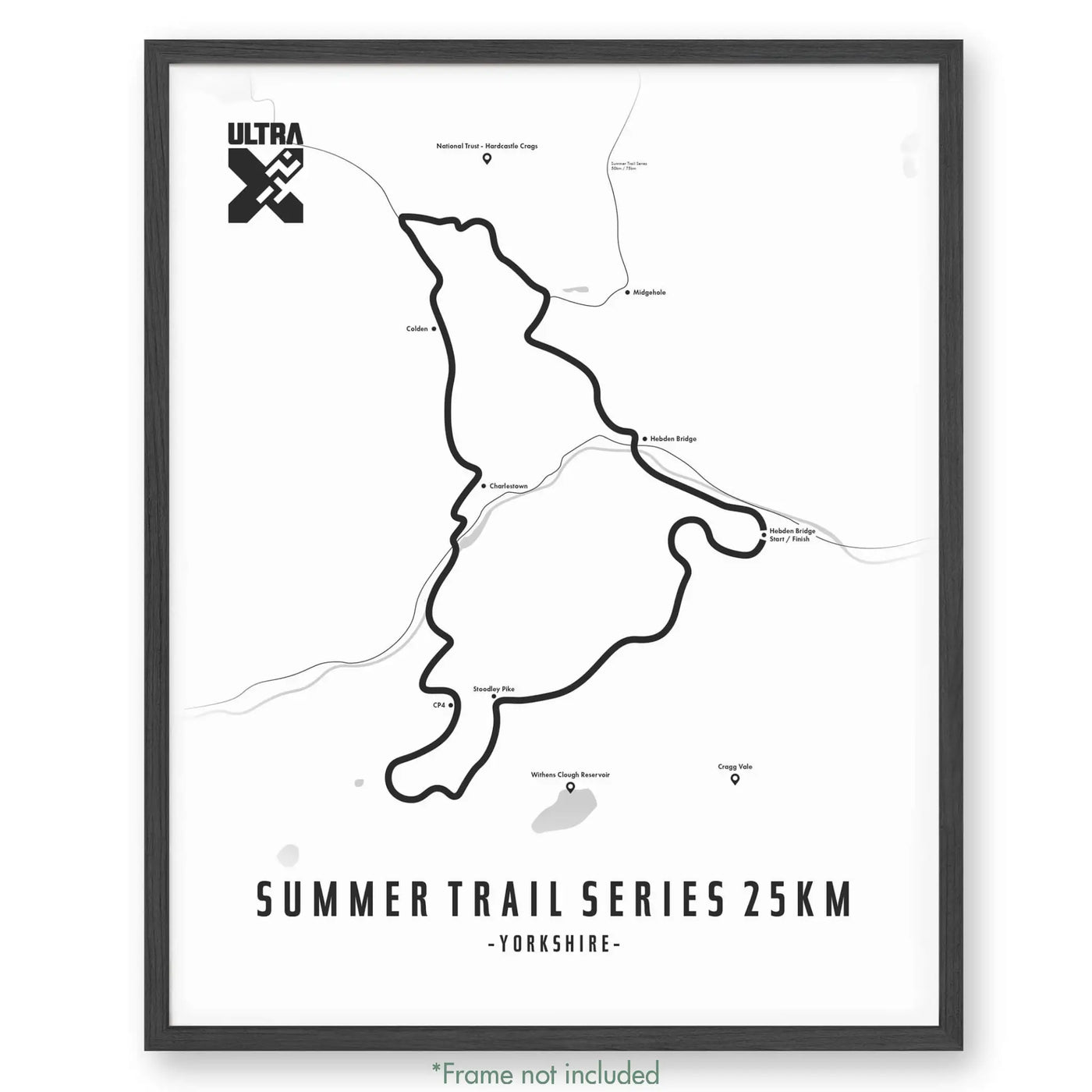 Ultra X Summer Trail Series 12’’ X 16’’ / White 25Km | 2023 Poster