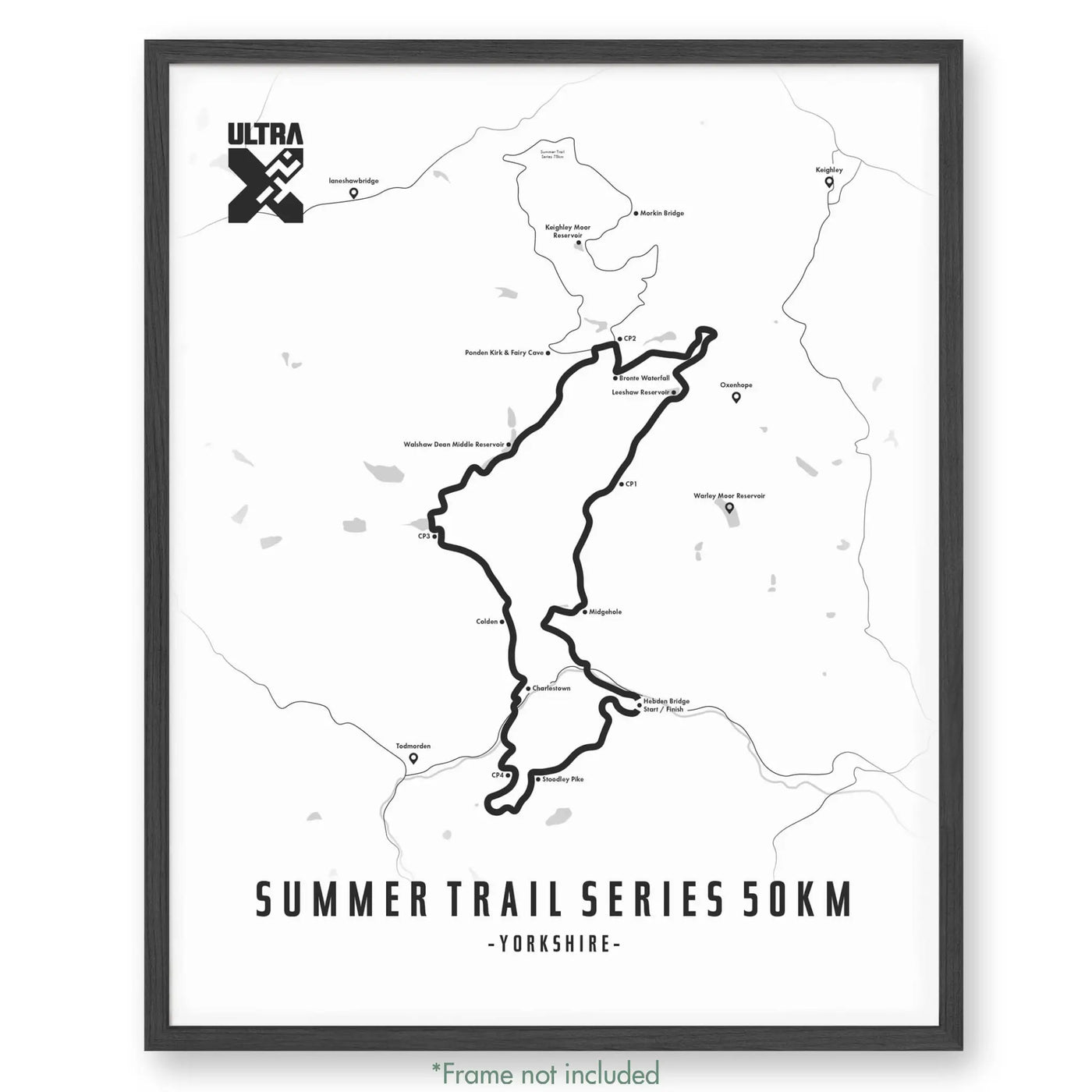 Ultra X Summer Trail Series 12’’ X 16’’ / White 50Km | 2023 Poster