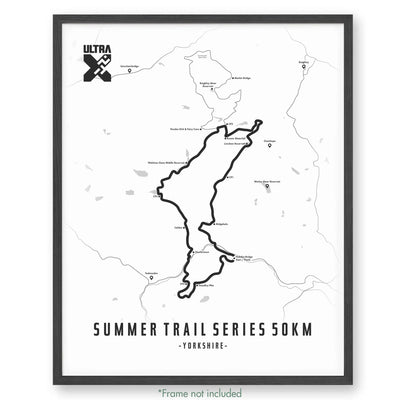 Ultra X Summer Trail Series 12’’ X 16’’ / White 50Km | 2023 Poster