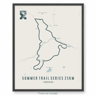 Trail Poster of Ultra X Summer Trail Series 25km - Beige