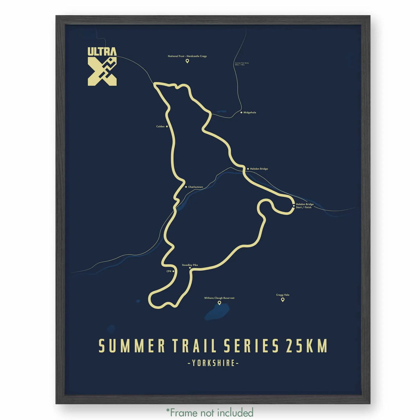 Trail Poster of Ultra X Summer Trail Series 25km - Blue