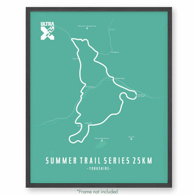 Trail Poster of Ultra X Summer Trail Series 25km - Teal