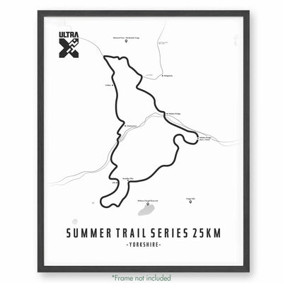 Trail Poster of Ultra X Summer Trail Series 25km - White