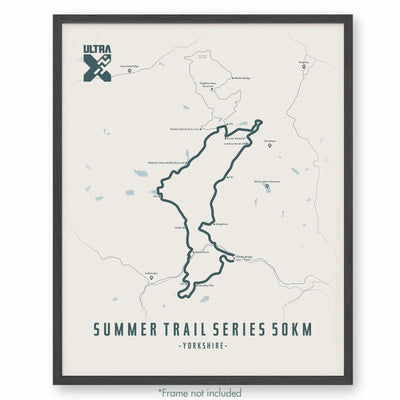 Trail Poster of Ultra X Summer Trail Series 50km - Beige