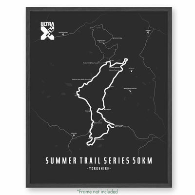 Trail Poster of Ultra X Summer Trail Series 50km - Grey