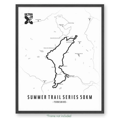 Trail Poster of Ultra X Summer Trail Series 50km - White