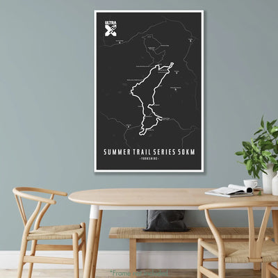 Trail Poster of Ultra X Summer Trail Series 50km - Grey Mockup