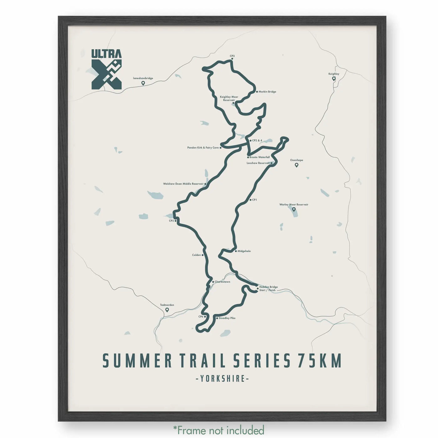 Trail Poster of Ultra X Summer Trail Series 75km - Beige
