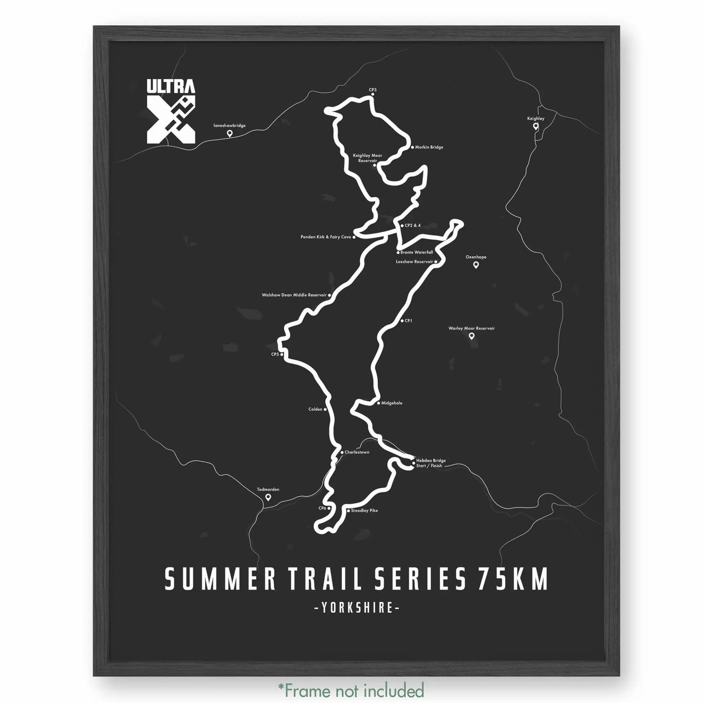 Trail Poster of Ultra X Summer Trail Series 75km - Grey