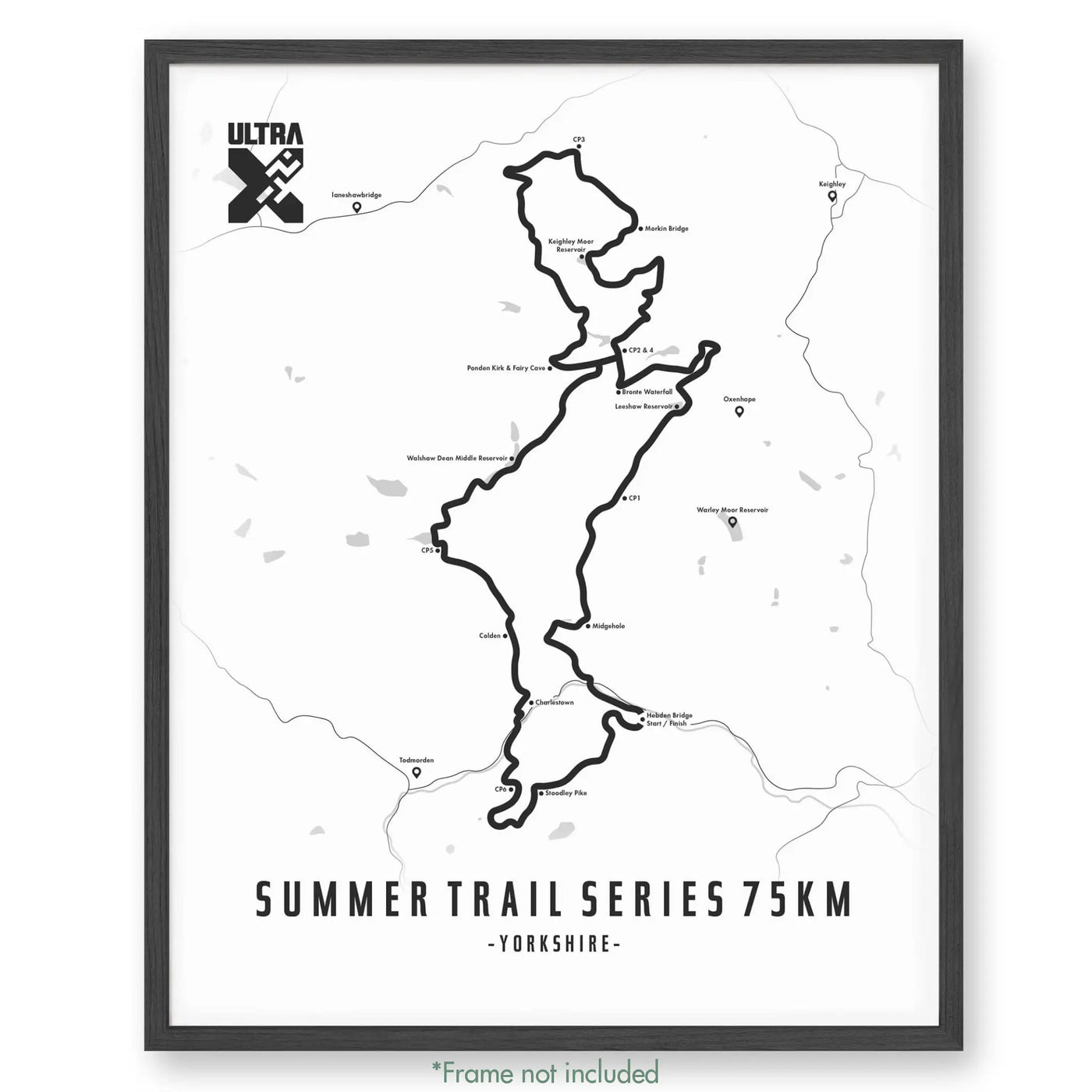 Trail Poster of Ultra X Summer Trail Series 75km - White