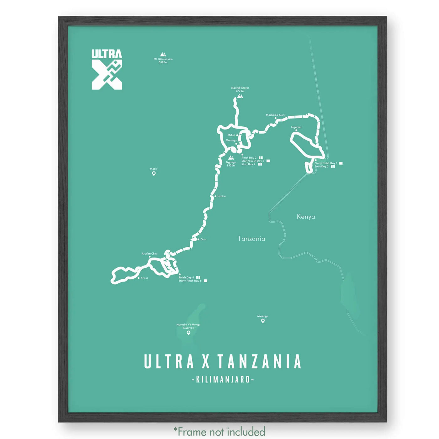 Ultra X Tanzania 12’’ X 16’’ / Teal 2023 Poster