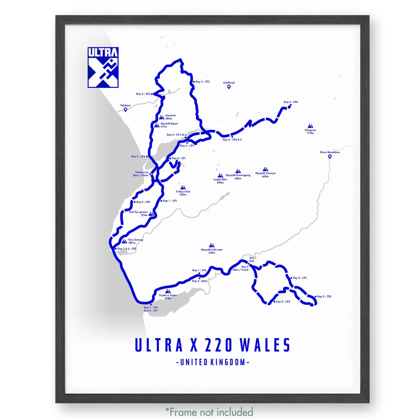 Ultra X Wales 12’’ X 16’’ / 220Km | 2023 Poster