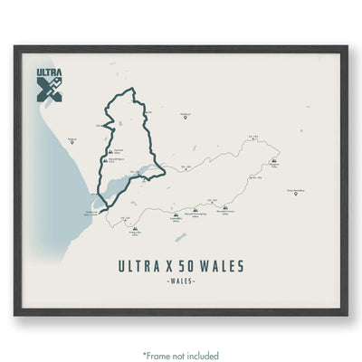 Ultra X Wales 12’’ X 16’’ / Beige 50Km | 2023 Poster