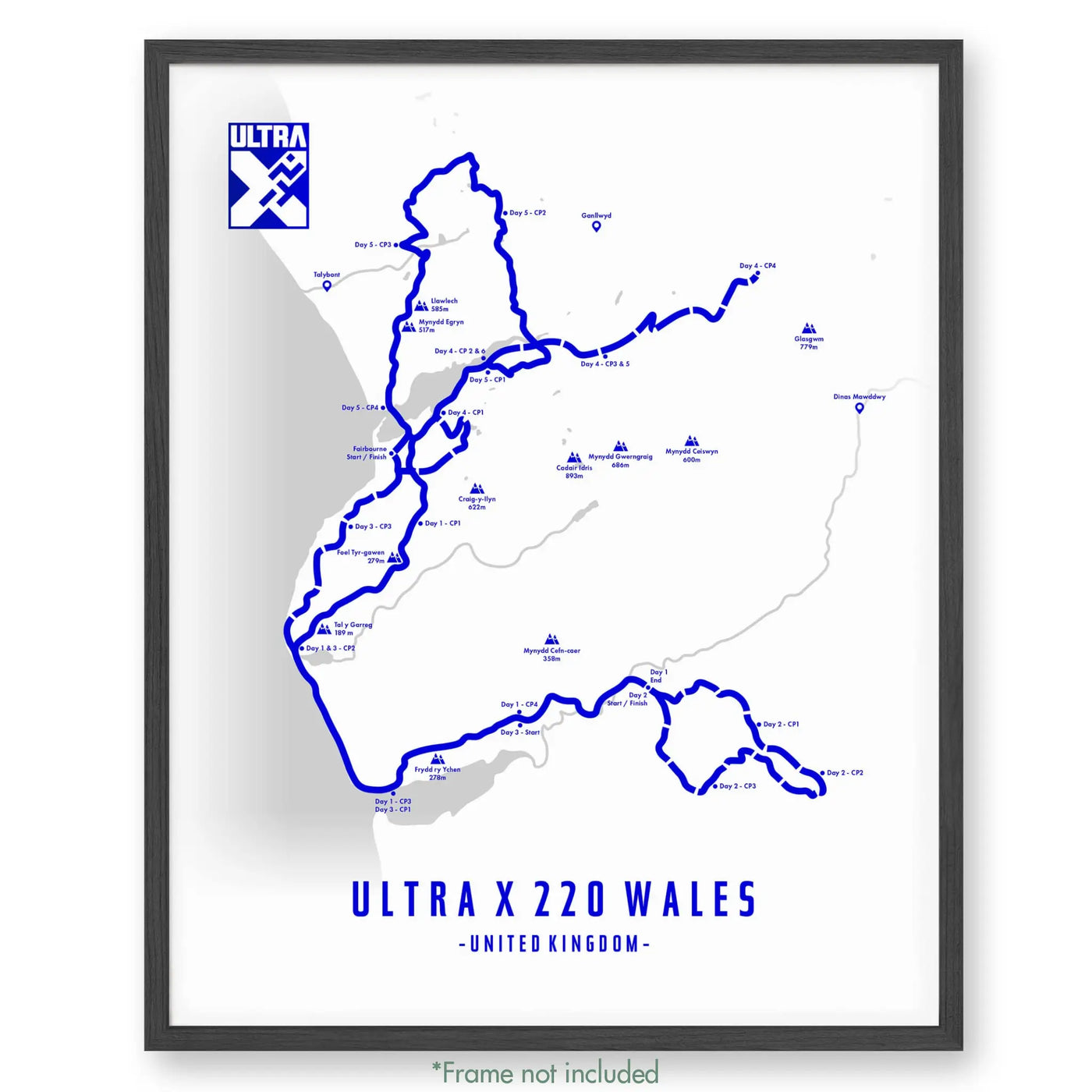 Trail Poster of Ultra X - Wales 220 - Ultra X