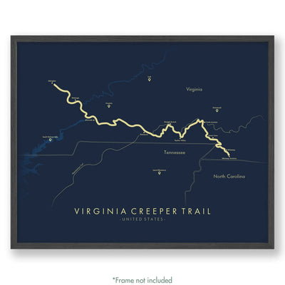 Trail Poster of Virginia Creeper Trail - Blue